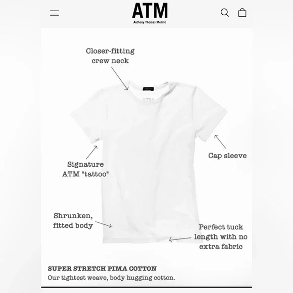 ATM Anthony Thomas Melillo Jersey Crewneck new  color : navy blue‎ - Picture 3 of 9